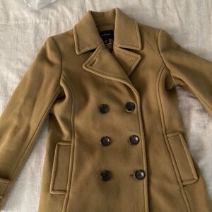 Tan Lands End Pea Coat